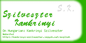 szilveszter kankrinyi business card